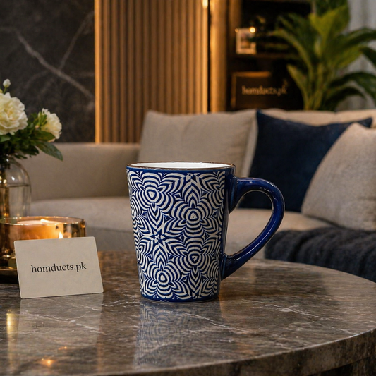 Premium Ceramic Coffee Mug – Elegant Printed Tea Cup for Home & Office