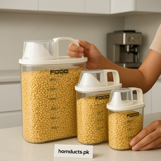 Premium Airtight Food Storage Container Set – 3 Sizes (2500ml, 1800ml, 1000ml)