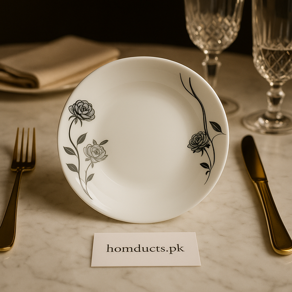 Elegant Floral Quarter Plate Set – 6 Pcs