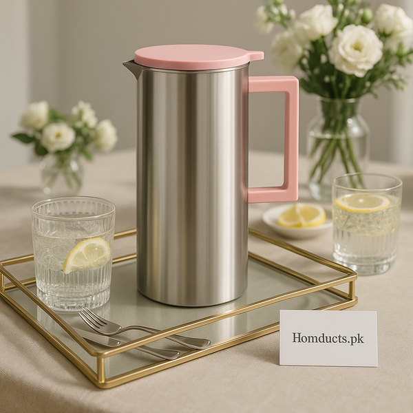 Luxury Stainless Steel Water & Tea Jug – 1800ml High Capacity with Elegant Handle