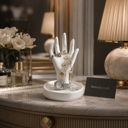Luxury Hand-Shaped Jewelry Organizer Tray & Watch Holder