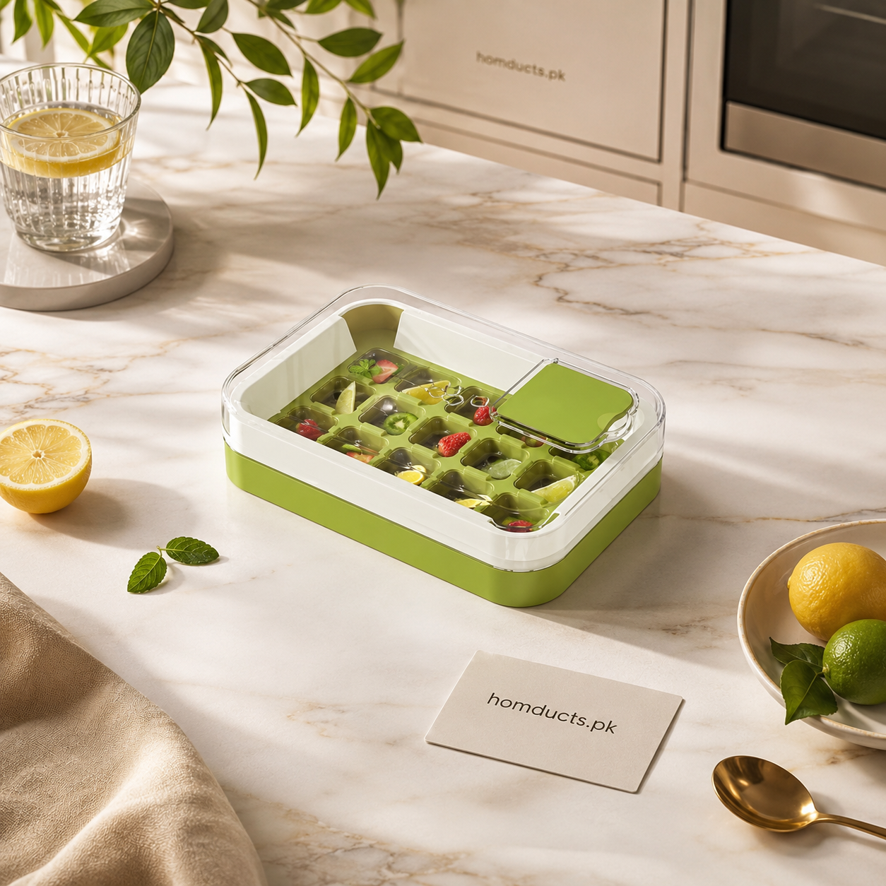15 Grid Silicone Ice Cube Tray Box With Lid & Press Release Design