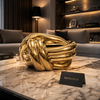 Luxury Gold Knot Sculpture Decor Accent