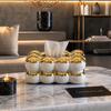 Luxury Bubble Ceramic Tissue Box Holder – Modern Decorative Tissue Case for Living Room & Coffee Table