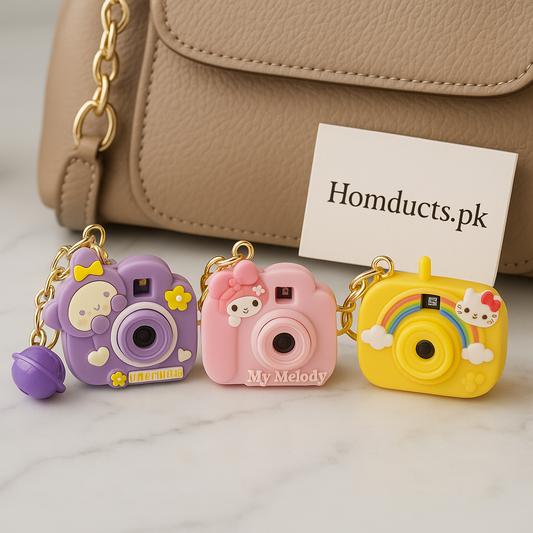 Luxury Cartoon Camera Keychain – Cute Collectible Fashion Accessory