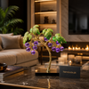Luxury Crystal Grape Tree Decorative Showpiece for Living Room Console Table Office Desk & Modern Home Decor Accent