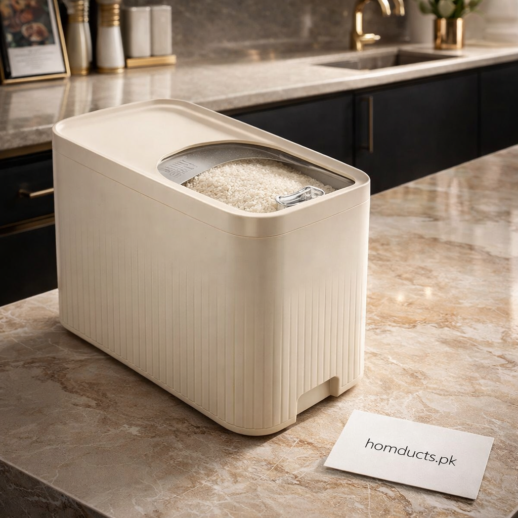 Premium Airtight Rice & Grain Storage Dispenser – 10L & 20L Moisture-Proof Kitchen Container