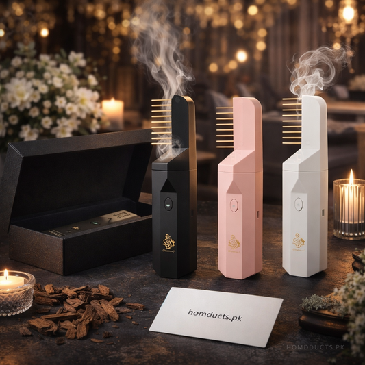 2-in-1 Electric Bakhoor Hair Comb Diffuser – Portable Fragrance Infuser