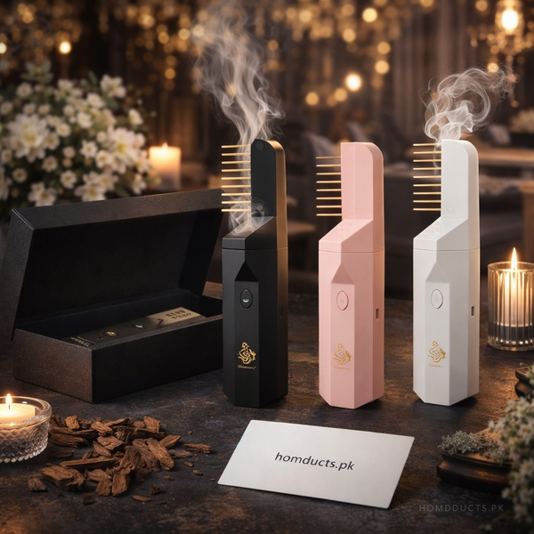 2-in-1 Electric Bakhoor Hair Comb Diffuser – Portable Fragrance Infuser