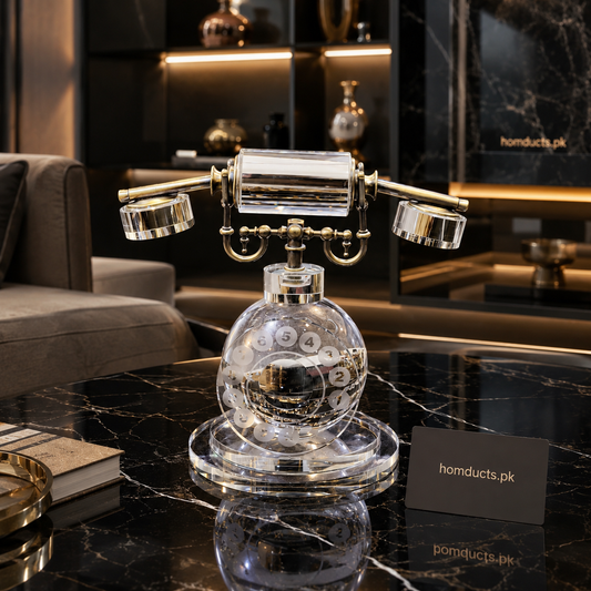 Luxury Crystal Vintage Telephone Decor Showpiece