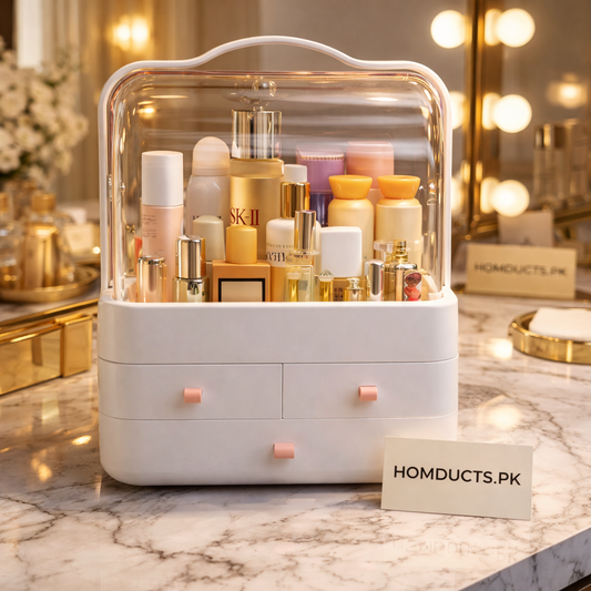 Acrylic Double Door Cosmetic Organizer