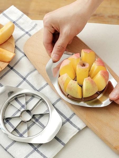 Luxury Stainless Steel Apple Slicer & Corer – 8-Blade Fruit Cutter