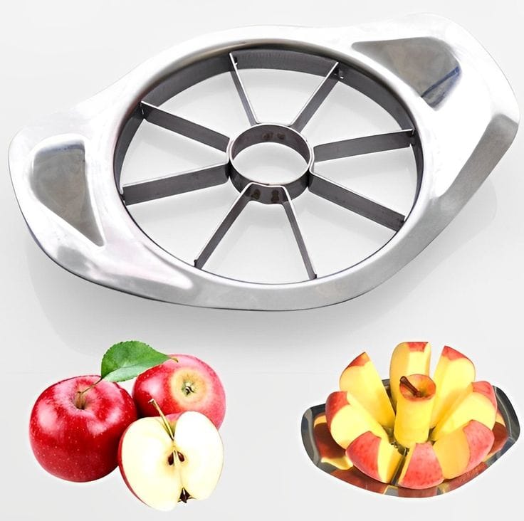 Luxury Stainless Steel Apple Slicer & Corer – 8-Blade Fruit Cutter