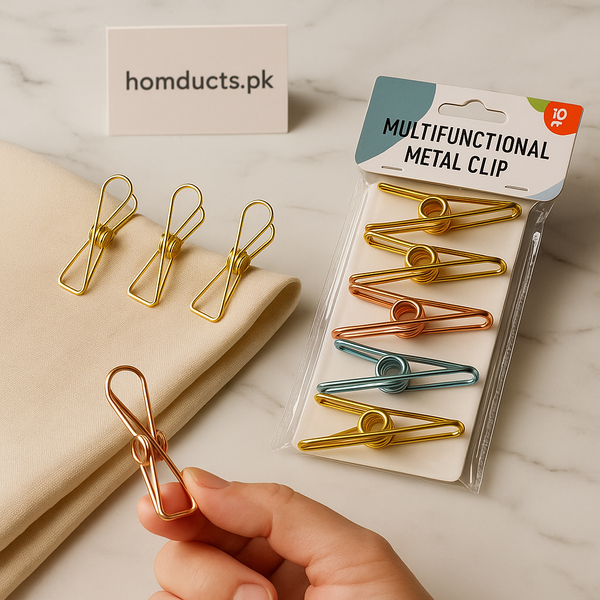 Premium Multifunctional Metal Clips – Durable & Stylish Clothespins (Set of 10)
