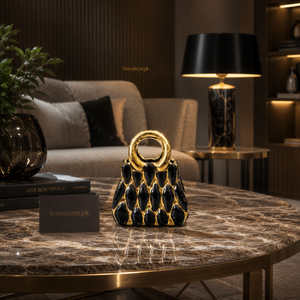 Premium Luxe Ceramic Handbag Sculpture Decorative Accent for Modern Home Decor