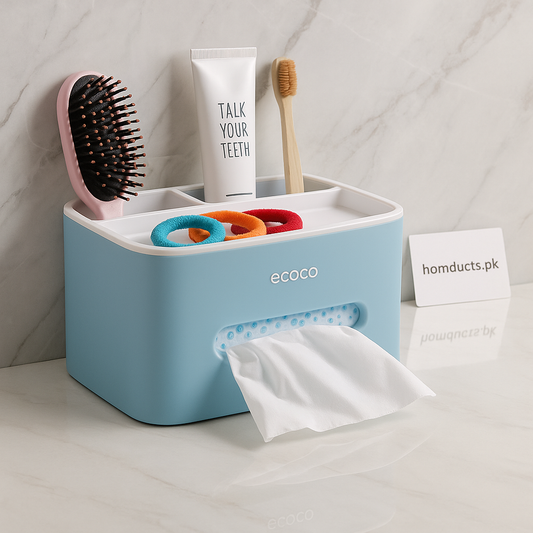 Luxury Multipurpose Tissue Box Organizer – Wall Mounted Storage with Compartments