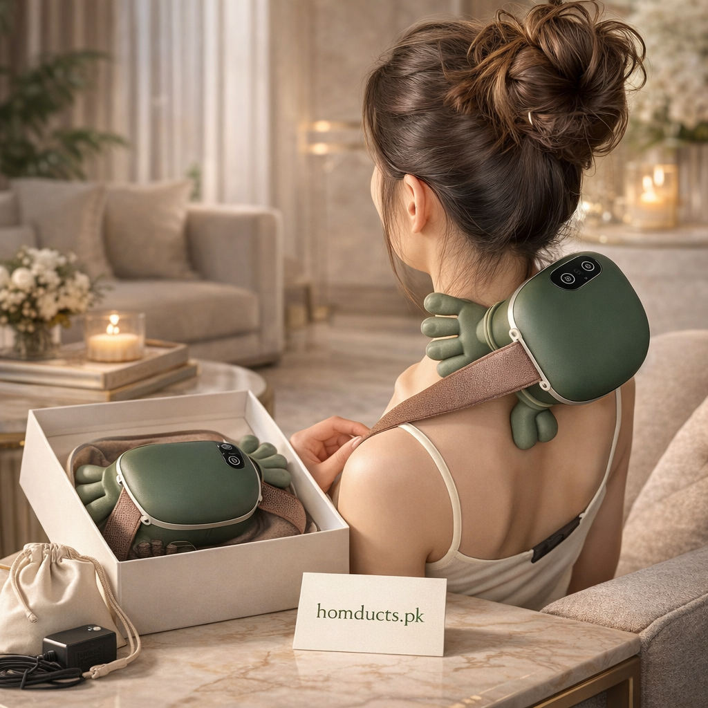 Advanced Trapezius Neck & Shoulder Massager with Heat – Smart Deep Kneading Therapy Device