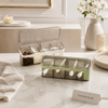 4-Compartment Acrylic Spice Storage Box with Spoons & Airtight Lid | Multi-Section Kitchen Seasoning Organizer (1 Pc)