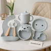 Luxury Silicone Baby Feeding Set – Lion Design | Bib, Plate, Cup & Cutlery