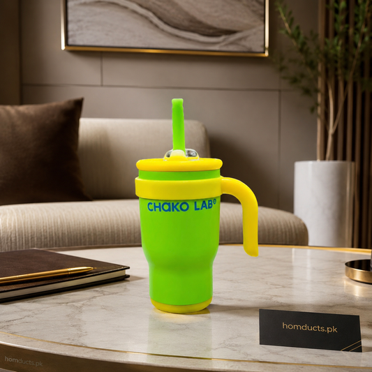 CHAKO LAB Insulated Kids Tumbler with Handle & Straw – Leakproof Travel Mug for Hot & Cold Drinks