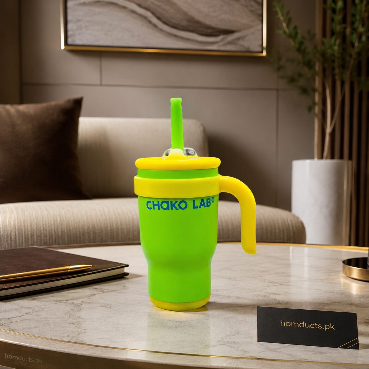 CHAKO LAB Insulated Kids Tumbler with Handle & Straw – Leakproof Travel Mug for Hot & Cold Drinks