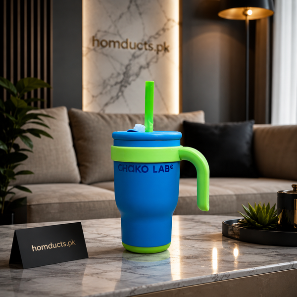 CHAKO LAB Kids Insulated Tumbler with Handle & Straw – Leakproof Travel Mug for Cold & Hot Drinks