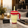 CHAKO LAB Insulated Travel Tumbler with Handle & Straw – Premium Leakproof Coffee Mug for Hot & Cold Drinks