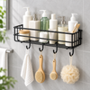 Wall-Mounted Metal Storage Shelf with Hook