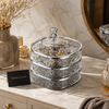 Glacier Style Clear Acrylic Jewelry Organizer – Multi-Compartment Jewelry Storage Box for Rings, Earrings & Necklaces