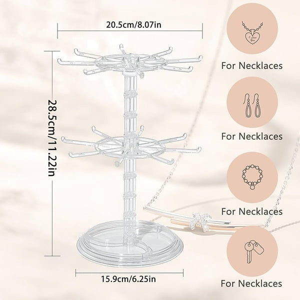 Luxury Acrylic Jewelry Organizer Stand for Earrings, Rings, Bracelets & Vanity Accessories Storage