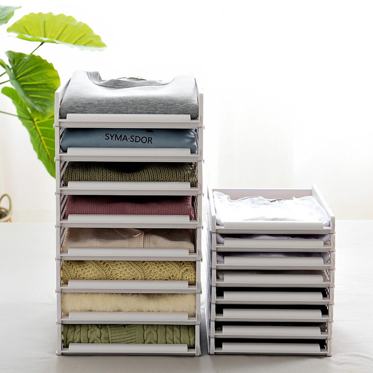 Luxury Foldable Shirt Organizer Trays – Premium Space-Saving Wardrobe Storage