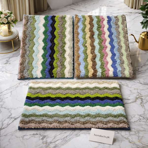 Luxury Anti-Slip Chevron Bath Mat – Ultra Soft & Absorbent (1 Piece)