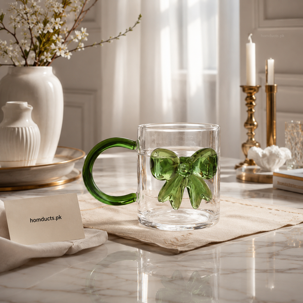 Luxury Pink Bow Glass – Cute Aesthetic Drinking Tumbler