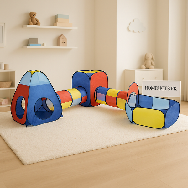 Luxury Kids Play Tent & Tunnel Set – 4pc Indoor/Outdoor Activity Playhouse