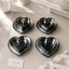 6 Pcs Heart-Shaped Glass Cup & Saucer Set – Elegant Tea & Coffee Cups