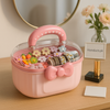 Cute Storage Box with Handle and Bow – Multi-Purpose Organizer Case for Kids Accessories, Toys & Hair Clips
