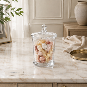 Danny Home CB-55 Decorative Glass Candy Jar with Lid – 1 Pc