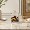 Danny Home Clear Glass Storage Jar with Lid – 18cm