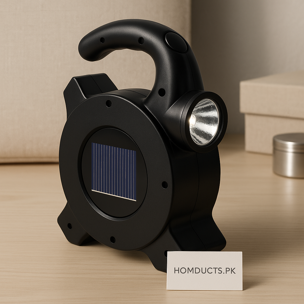 Luxury Solar Powered LED Camping & Emergency Light – Portable Rechargeable Flashlight