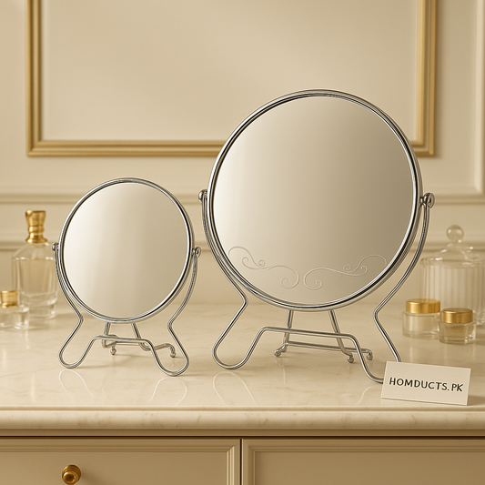 Luxury Double-Sided Vanity Mirror – Premium Tabletop Makeup Mirror (2 Sizes)