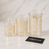 Luxury Gold Foil Acrylic Storage Jar – Available in 3 Sizes with Airtight Lid