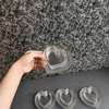 Heart-Shaped Glass Tea Cups with Saucers – 12-Piece Set