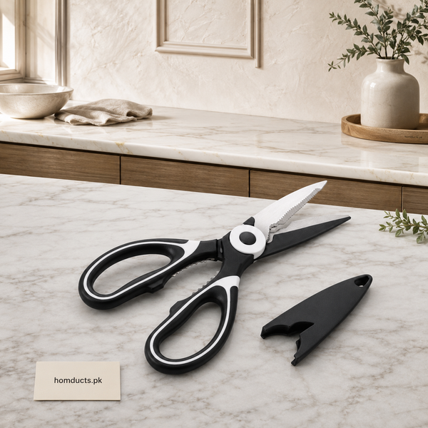 Premium Multipurpose Stainless Steel Kitchen Scissors with Protective Cover