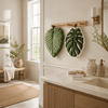 Tropical Leaf Shaped Soft Absorbent Floor Mat – 1 Pc