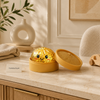 Light-Up Glitter Squishy Dim Sum Bun Toy with Case – 1 Pc