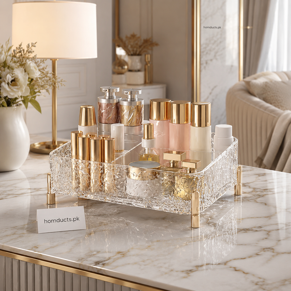 Desktop Acrylic Glacier Style Makeup Organizer