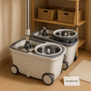 Premium 360° Spin Mop Bucket with Wheels & Dual Compartments