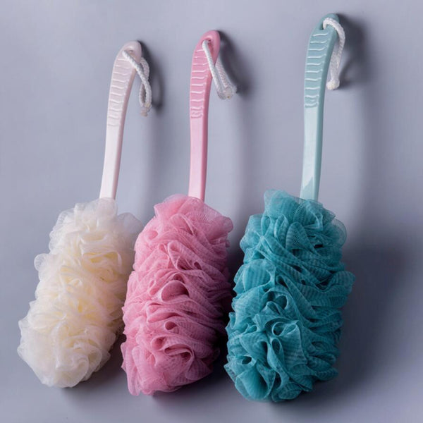 Luxury Long Handle Bath Loofah Brush – Exfoliating Shower Body Scrubber