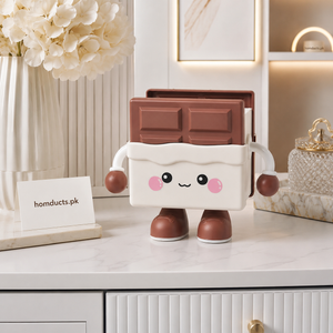 Cute Chocolate Bar Desk Organizer Pen Holder | Kawaii Desktop Storage Container for Pens, Stationery & Accessories