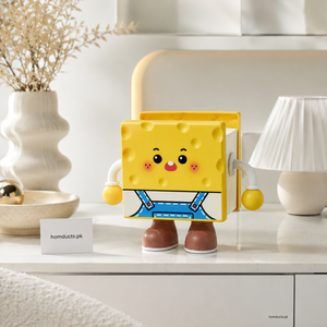 Cute Cartoon Desktop Pen Holder & Stationery Organizer with Tissue Storage | Multipurpose Office Desk Organizer